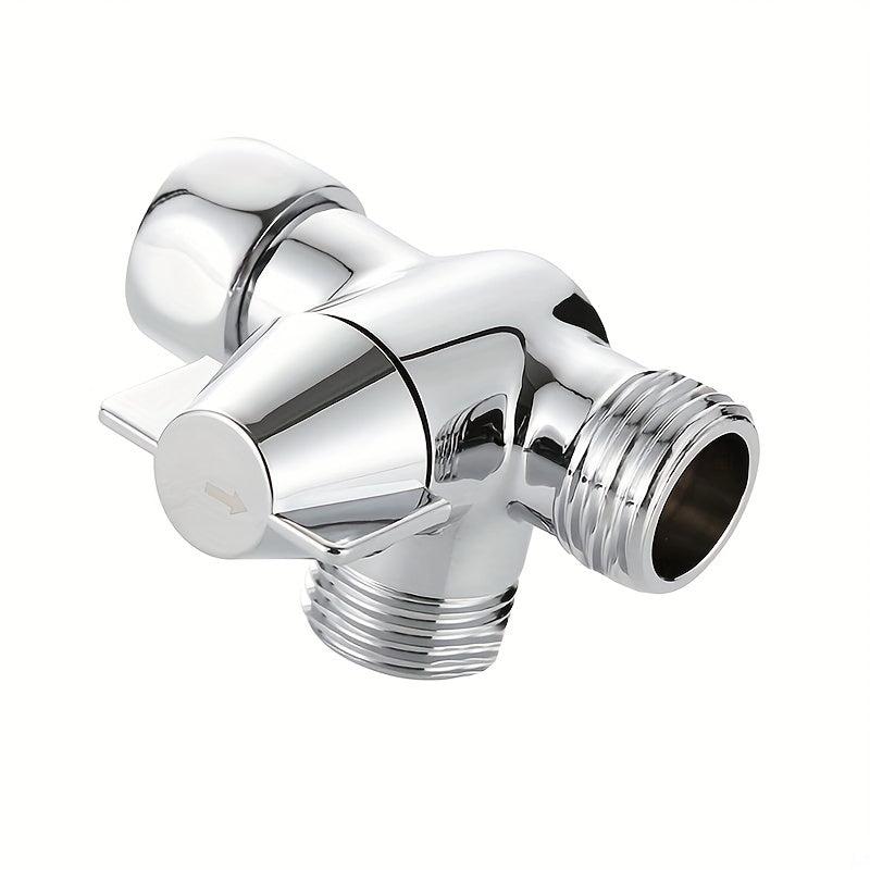 Metal 3 Way Shower Arm Diverter Valve Dual Shower Head Combo Polished Chrome