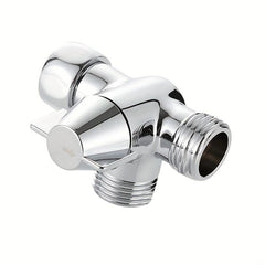 Metal 3 Way Shower Arm Diverter Valve Dual Shower Head Combo Polished Chrome