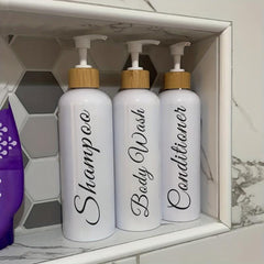 Letter Graphic Lotion Dispenser Countertop Bottle Pump Bathroom Liquid Soap