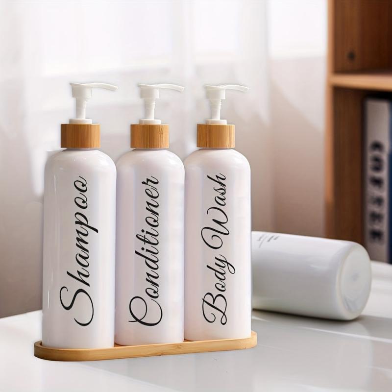 Letter Graphic Lotion Dispenser Countertop Bottle Pump Bathroom Liquid Soap