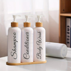 Letter Graphic Lotion Dispenser Countertop Bottle Pump Bathroom Liquid Soap