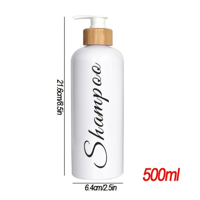 Letter Graphic Lotion Dispenser Countertop Bottle Pump Bathroom Liquid Soap