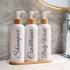 Letter Graphic Lotion Dispenser Countertop Bottle Pump Bathroom Liquid Soap