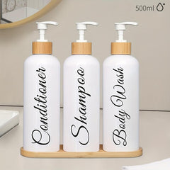 Letter Graphic Lotion Dispenser Countertop Bottle Pump Bathroom Liquid Soap