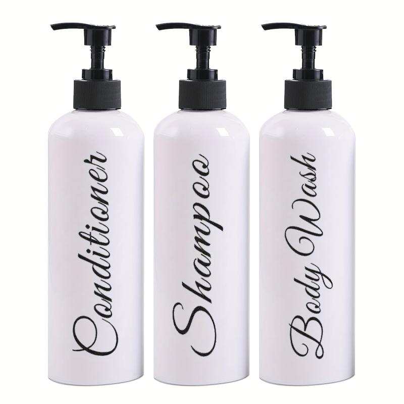 Letter Graphic Lotion Dispenser Countertop Bottle Pump Bathroom Liquid Soap