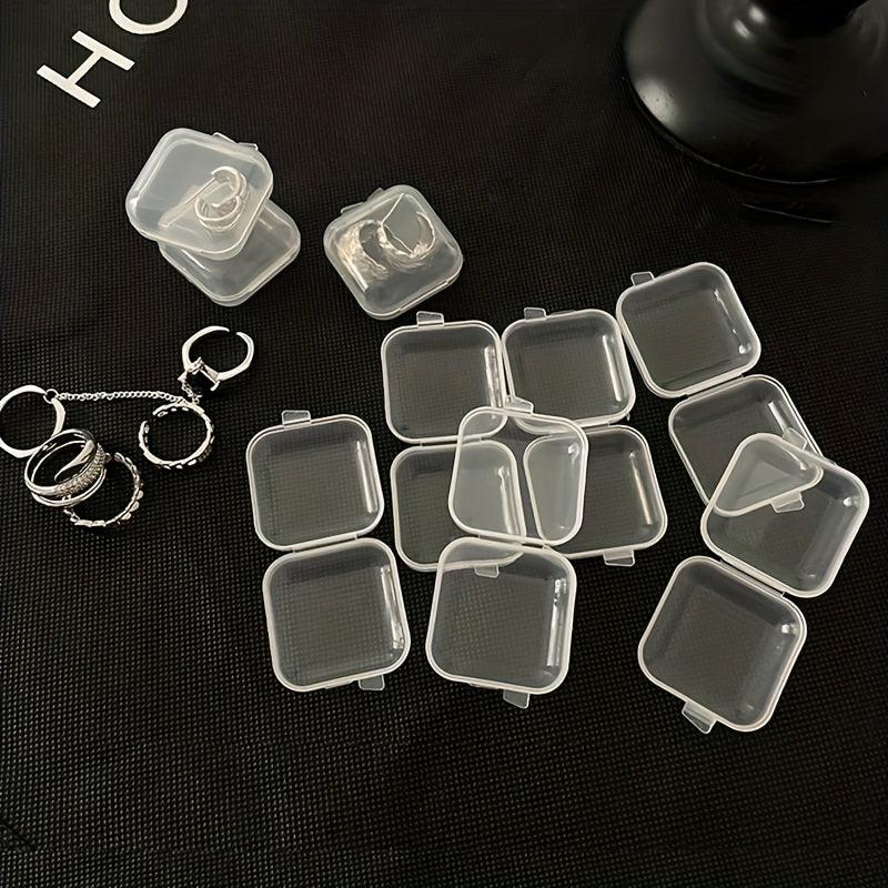 10pcs Portable Clear Jewelry Box for Rings Earrings Necklaces