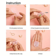 10pcs Portable Clear Jewelry Box for Rings Earrings Necklaces