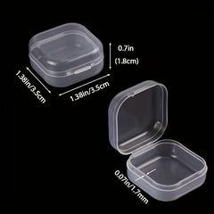 10pcs Portable Clear Jewelry Box for Rings Earrings Necklaces