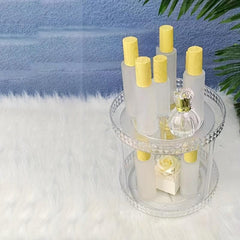 1pc PET Transparent Rotating Storage Rack Plastic Multilayer 360 Rotatable Organ