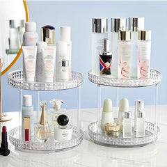 1pc PET Transparent Rotating Storage Rack Plastic Multilayer 360 Rotatable Organ