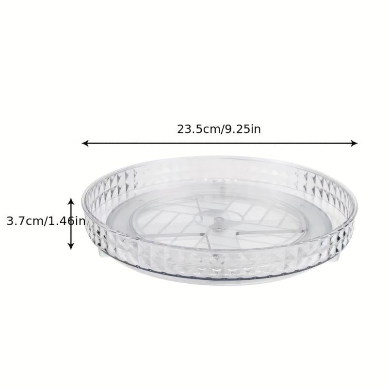 1pc PET Transparent Rotating Storage Rack Plastic Multilayer 360 Rotatable Organ