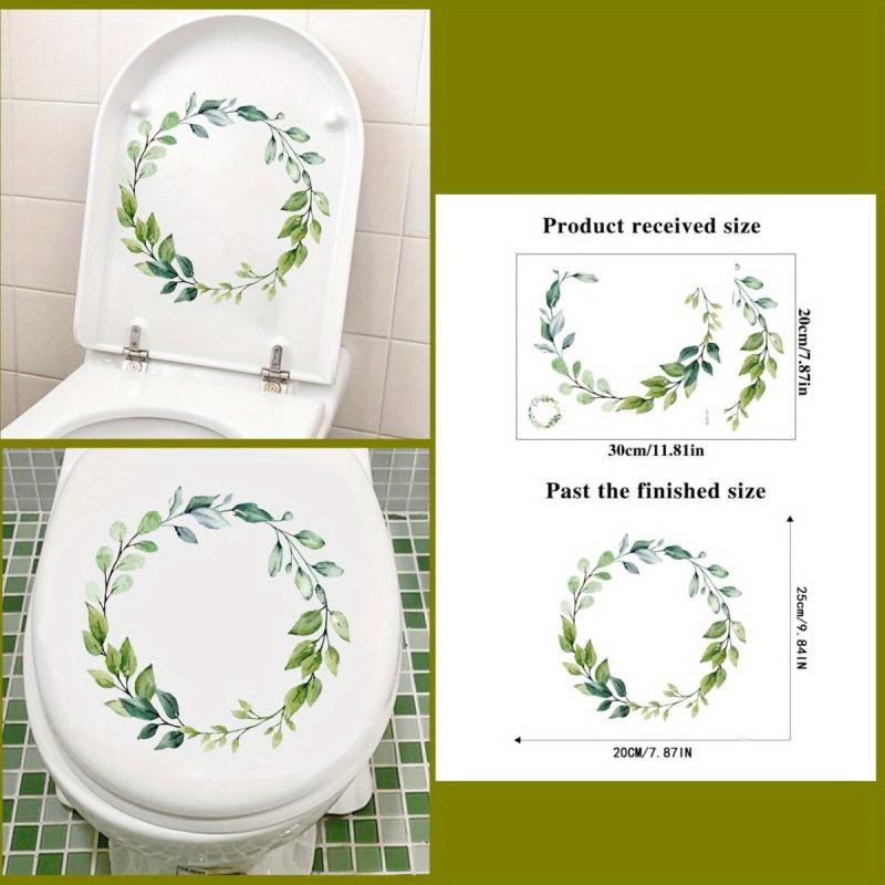 Toilet Cover Sticker Plant Flower Halloween Theme Self-adhesive Toilet Sticker