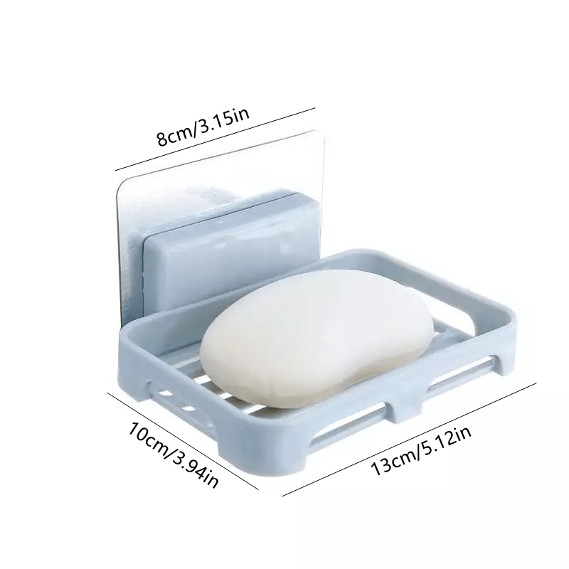 Wall Mounted Soap Holder Plastic Soap Rack Drain Soap Sponge Tray
