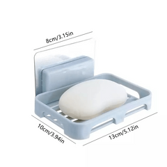 Wall Mounted Soap Holder Plastic Soap Rack Drain Soap Sponge Tray