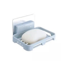 Wall Mounted Soap Holder Plastic Soap Rack Drain Soap Sponge Tray