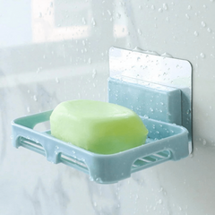 Wall Mounted Soap Holder Plastic Soap Rack Drain Soap Sponge Tray