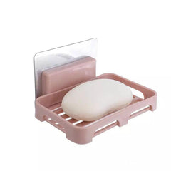 Wall Mounted Soap Holder Plastic Soap Rack Drain Soap Sponge Tray
