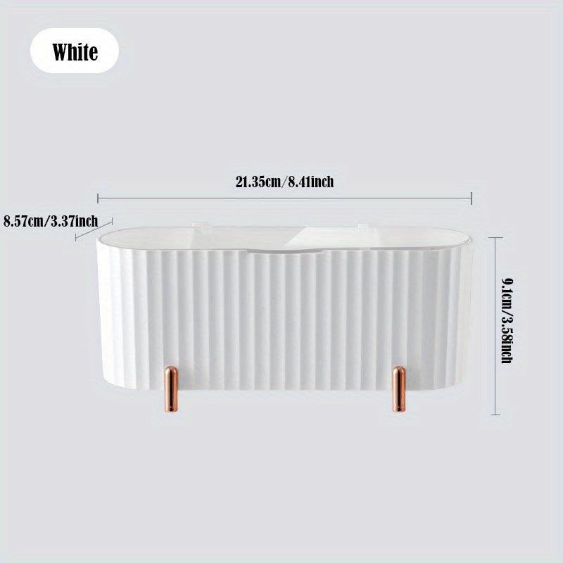 Cosmetic Cotton Storage Box with Transparent Lid Beauty Tool Organizer