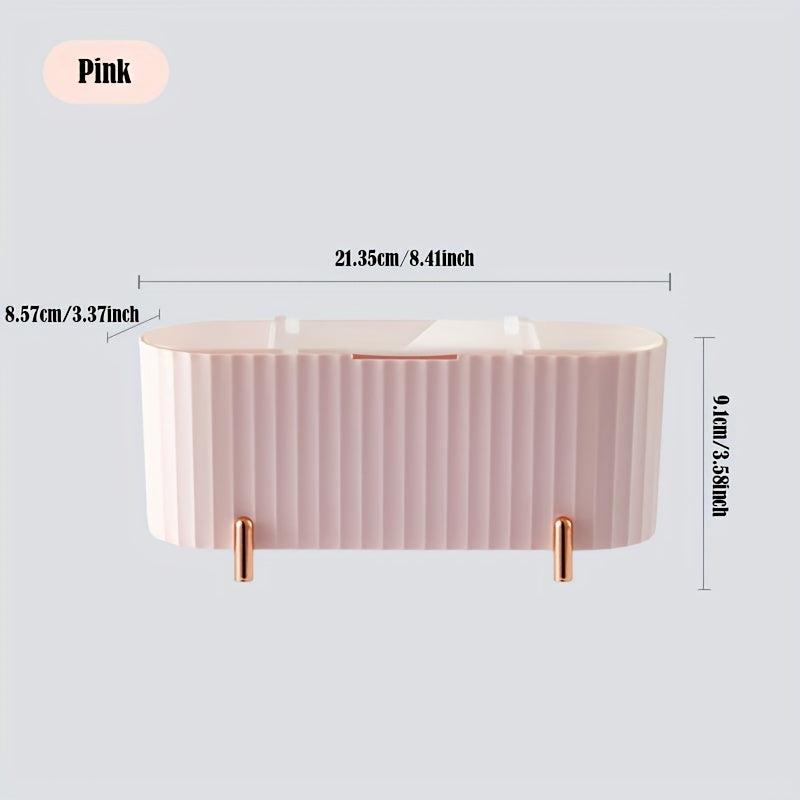 Cosmetic Cotton Storage Box with Transparent Lid Beauty Tool Organizer