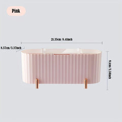 Cosmetic Cotton Storage Box with Transparent Lid Beauty Tool Organizer