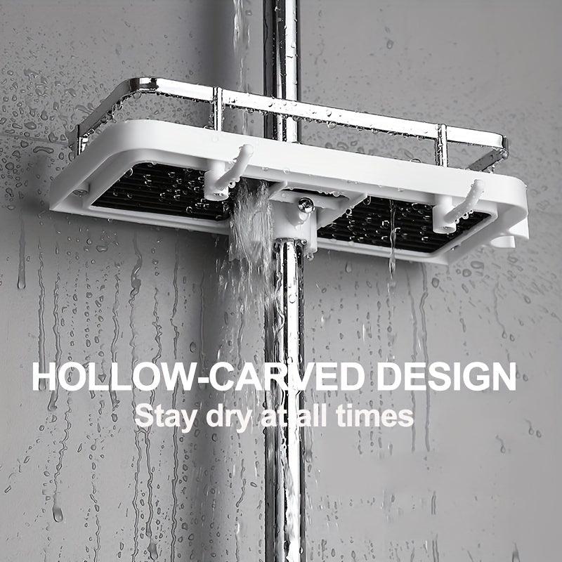 Bathroom Shower Shelf With Hooks Storage Rack Shower Caddy