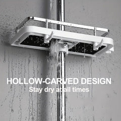 Bathroom Shower Shelf With Hooks Storage Rack Shower Caddy