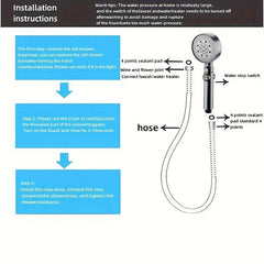 5-Mode Handheld Shower Head Water Saving High Pressure Sprinkler