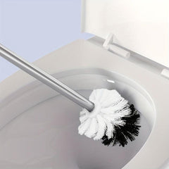 Stainless Steel Toilet Brush Holder Wall Mounted Long Handle Bathroom Tool