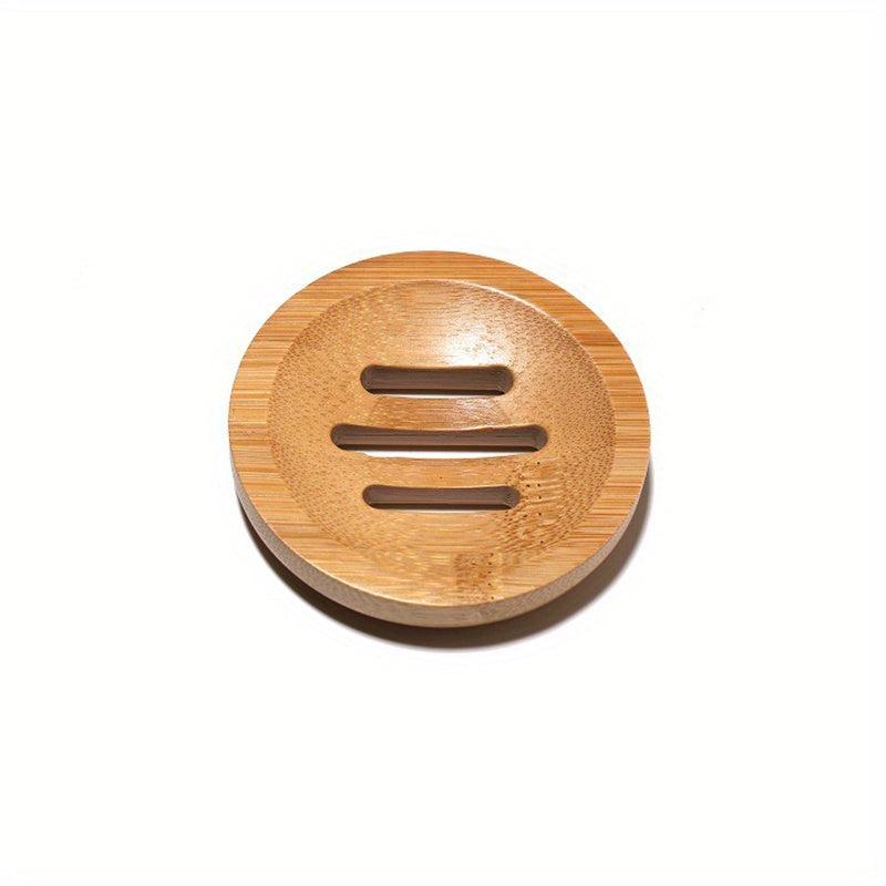 Bamboo Soap Box Drain Soap Dish Bathroom Accessories