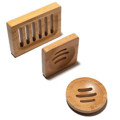 Bamboo Soap Box Drain Soap Dish Bathroom Accessories