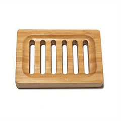 Bamboo Soap Box Drain Soap Dish Bathroom Accessories