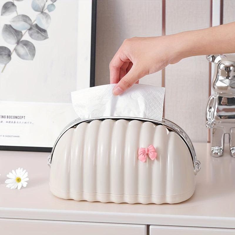 Bow Tissue Box Cover Napkin Dispenser Container Tissue Holder