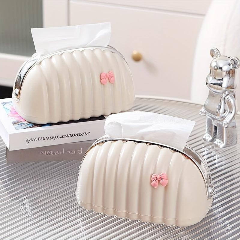 Bow Tissue Box Cover Napkin Dispenser Container Tissue Holder