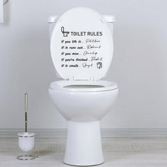 1pc Motto Letters Toilet Stickers Funny Bathroom Decor