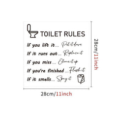 1pc Motto Letters Toilet Stickers Funny Bathroom Decor