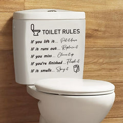 1pc Motto Letters Toilet Stickers Funny Bathroom Decor