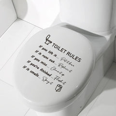 1pc Motto Letters Toilet Stickers Funny Bathroom Decor