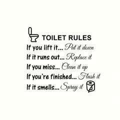 1pc Motto Letters Toilet Stickers Funny Bathroom Decor