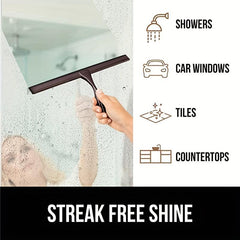 Stainless Steel Shower Squeegee Glass Cleaner Window Wiper