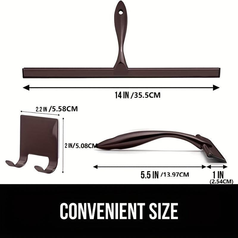 Stainless Steel Shower Squeegee Glass Cleaner Window Wiper