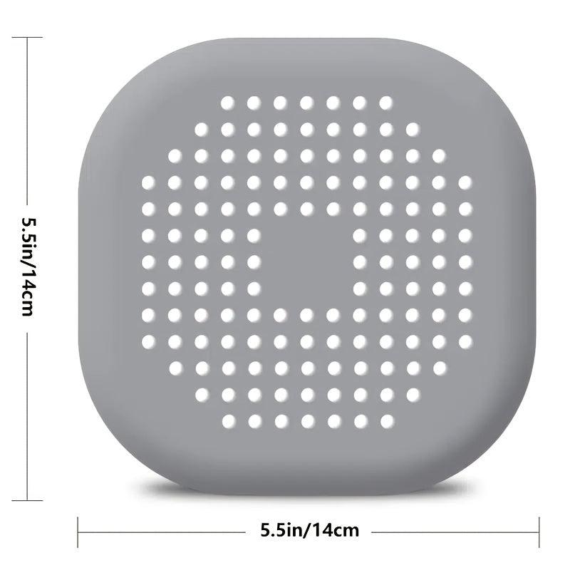 Silicone Drain Hair Catcher with Suction Cup for Shower - Anti Clogging Filter
