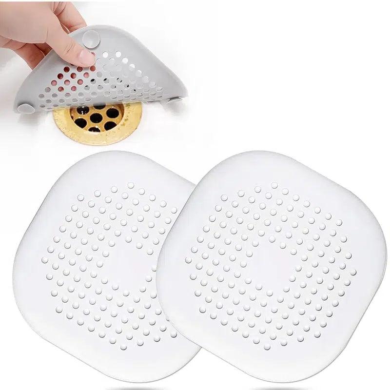 Silicone Drain Hair Catcher with Suction Cup for Shower - Anti Clogging Filter