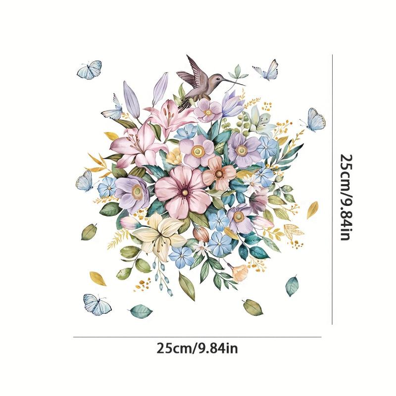Daisy Flower Toilet Cover Sticker Bathroom Decor