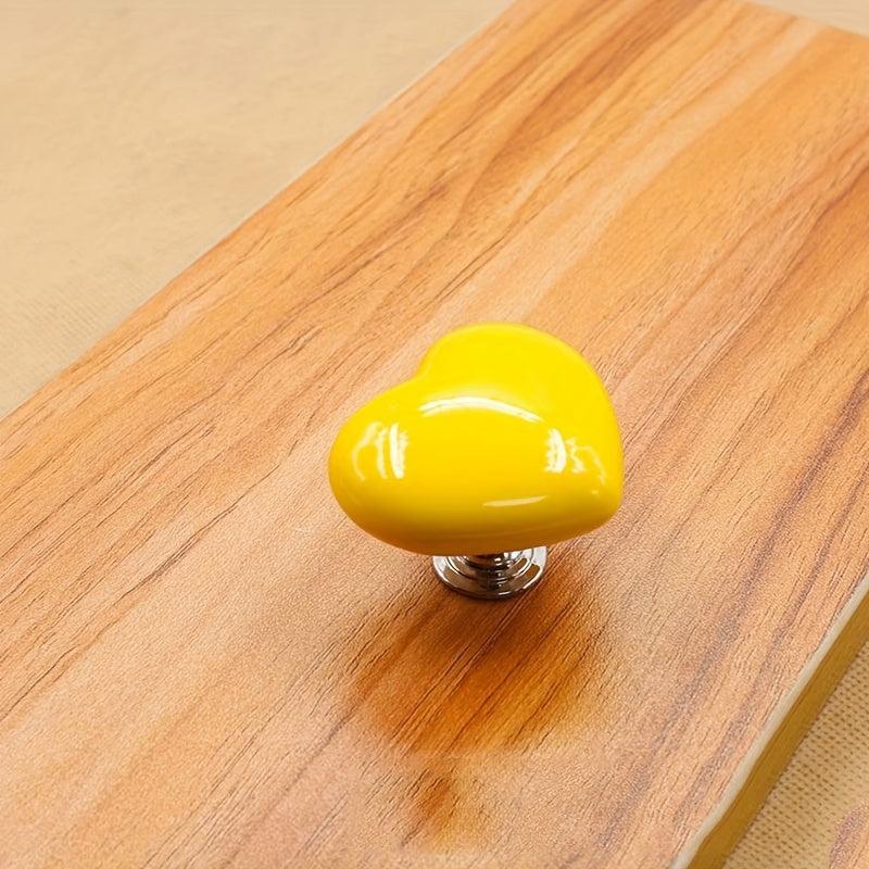 Colorful Heart Toilet Press Button Aux Fashionable Love Style