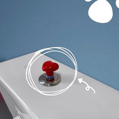 Colorful Heart Toilet Press Button Aux Fashionable Love Style