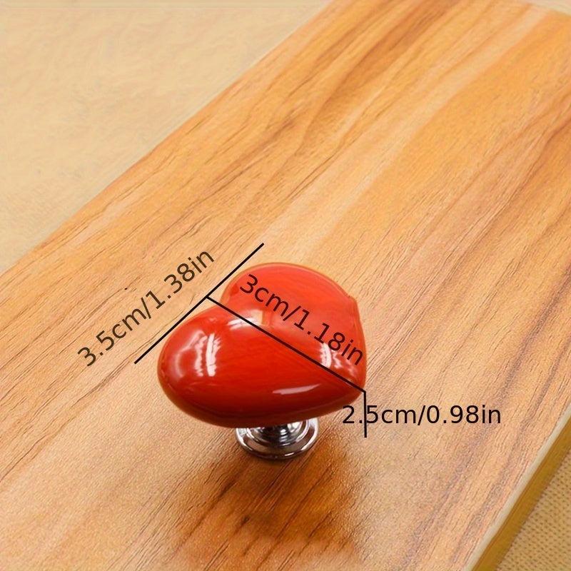 Colorful Heart Toilet Press Button Aux Fashionable Love Style