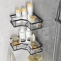 Corner Shower Caddy Stainless Steel with 8 Hooks