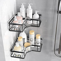 Corner Shower Caddy Stainless Steel with 8 Hooks