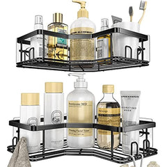 Corner Shower Caddy Stainless Steel with 8 Hooks