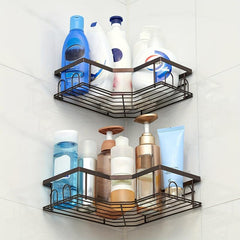 Corner Shower Caddy Stainless Steel with 8 Hooks